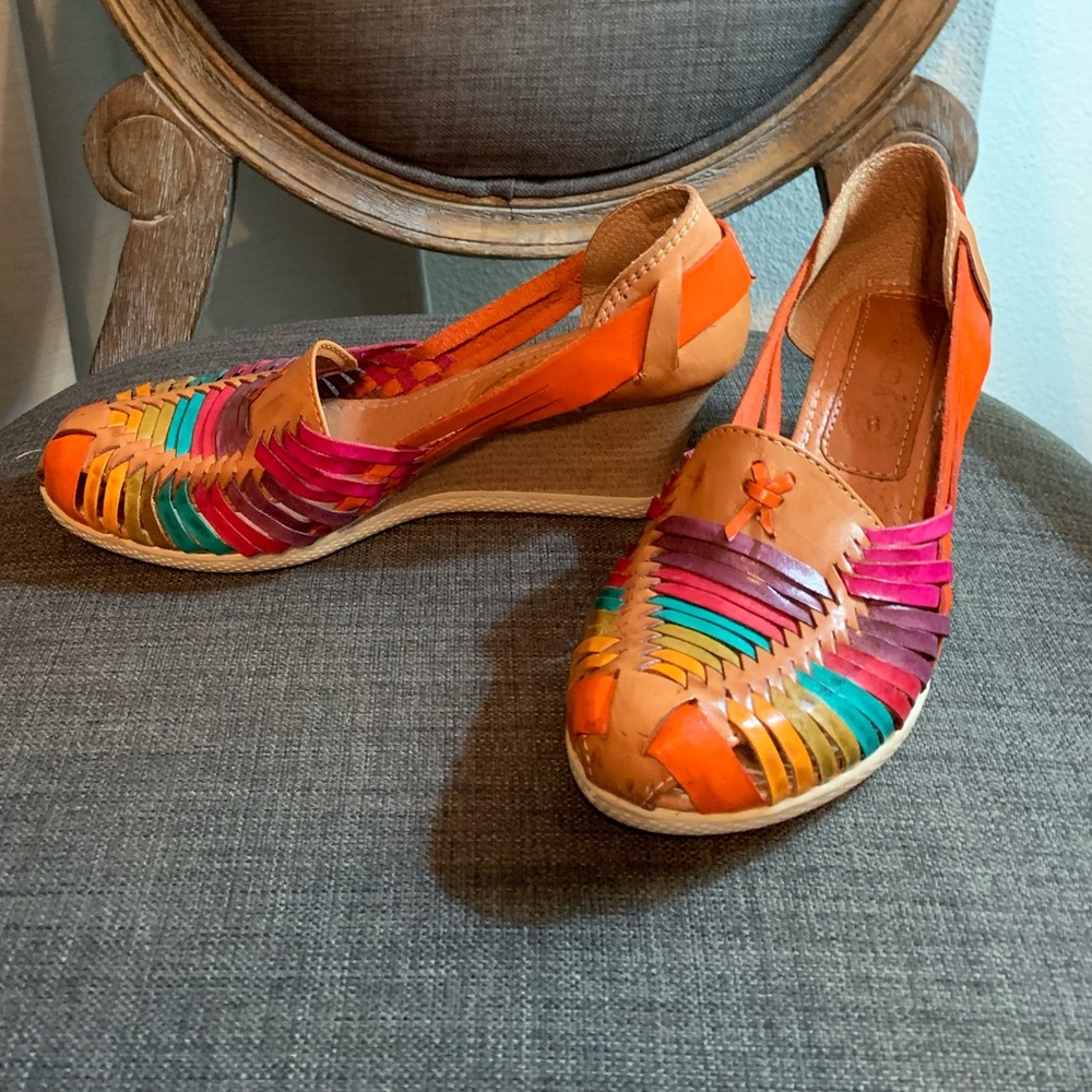 Caramba Leather Sandal Wedges
